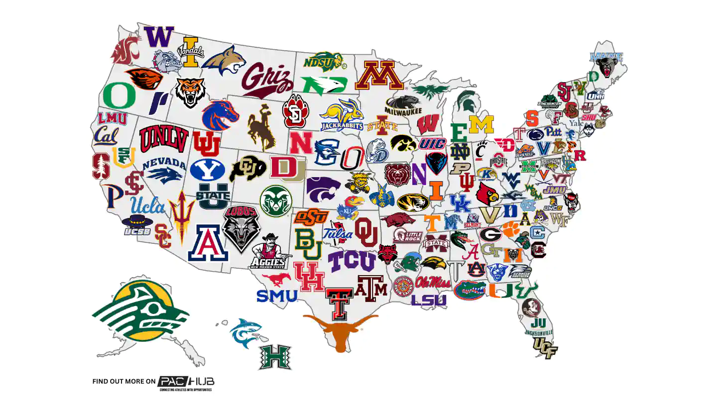 Map of Colleges in the United States using PAC-HUB